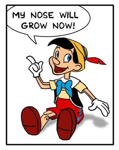 Pinocchio's nose paradox