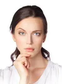 Woman thinking, puzzled, therefore p